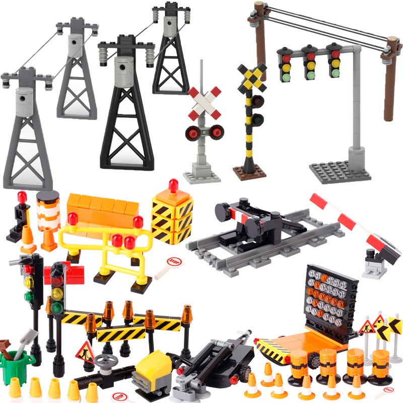 Lego Set City - Bloques de construcción de barricada de