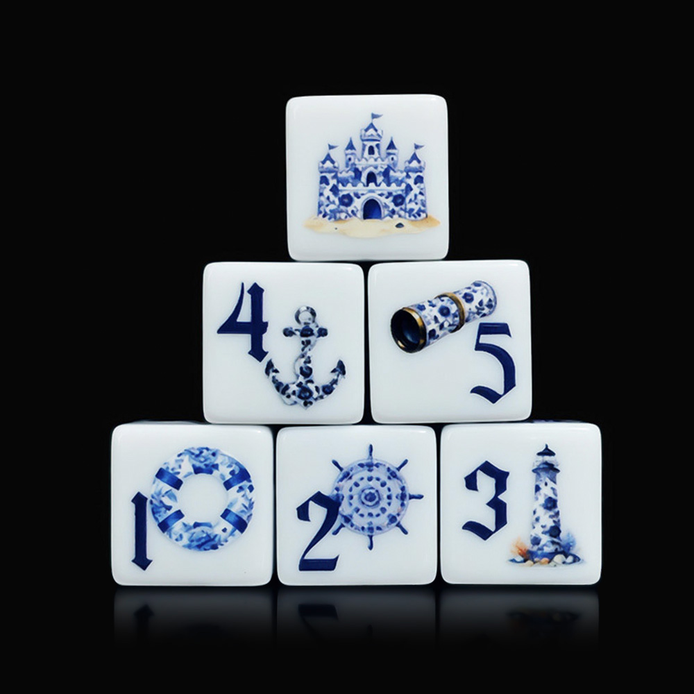 12 dados acrílicos náuticos az - Board Game Live reseña y precio